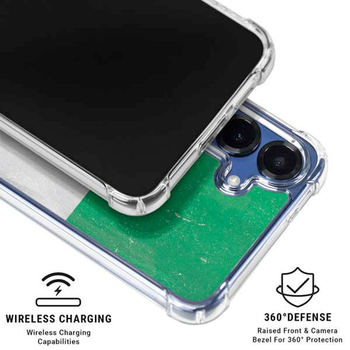 Ireland Flag Distressed Galaxy S25 Clear Case